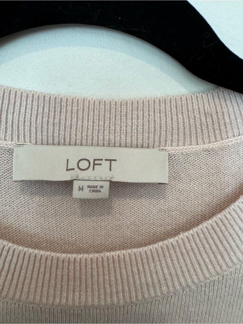 LOFT Women's Crew Neck Sweater in Dusty Blush